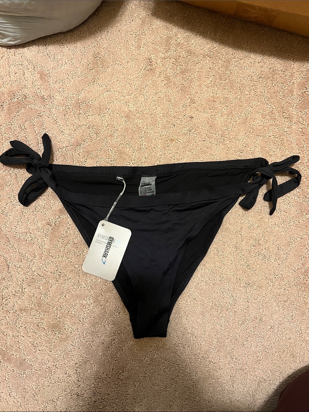 Gymshark Black Tie-Side Bikini Bottoms